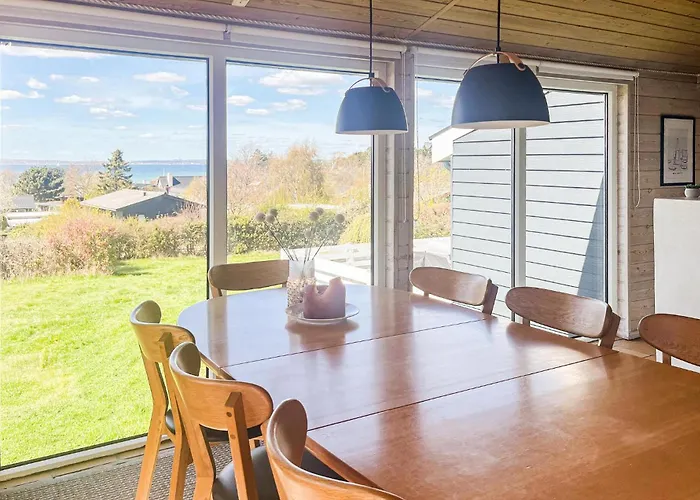 Beach Front Home In Knebel With Sauna