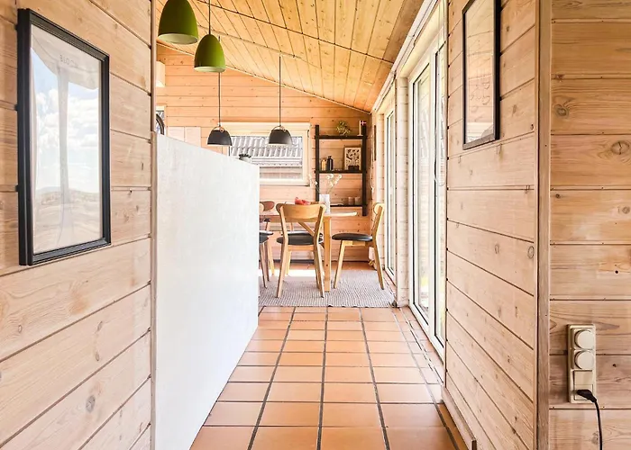 Beach Front Home In Knebel With Sauna